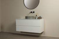 Badezimmermöbel Iva 120 cm Weiß Lackiertes MDF