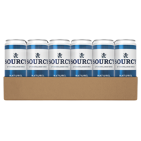 Sourcy blauw mineraalwater naturel blik (24x33cl)