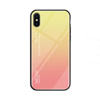 Kleurovergang glas Case voor iPhone X/XS (geel)