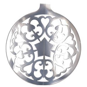 Kerstbal hangdecoratie zilver 49 cm van karton