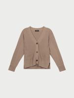 Katoenen cardigan met verschillende gebreide texturen Katoenen cardigan met verschillende gebreide texturen
