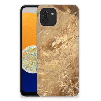 Samsung Galaxy A03 | TPU | Siliconen hoesje | Marmer Creme