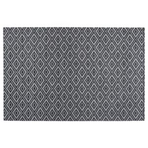 Rechthoekige placemat grafische print zwart texaline 45 x 30 cm