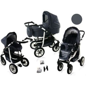 Kinderwagen 3 in 1 Bavario Liv Misix met opblaasbare wielen