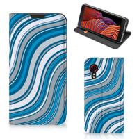 Samsung Galaxy Xcover 5 | Hoesje met Magneet | Waves Blue Samsung Galaxy Xcover 5 | Hoesje met Magneet | Waves Blue