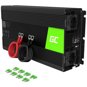 Green Cell INV22 netvoeding & inverter Auto 1500 W Zwart