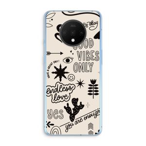 Good vibes: OnePlus 7T Transparant Hoesje
