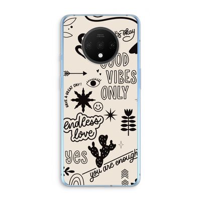 Good vibes: OnePlus 7T Transparant Hoesje