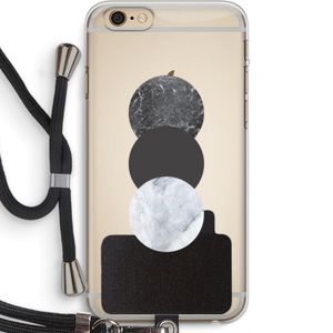 Marmeren cirkels: iPhone 6 PLUS / 6S PLUS Transparant Hoesje met koord