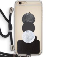 Marmeren cirkels: iPhone 6 PLUS / 6S PLUS Transparant Hoesje met koord