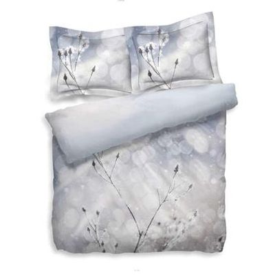 Heckett & Lane dekbedovertrek Olin - blauw - 140x200/220 cm