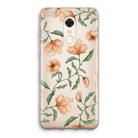 Peachy flowers: Xiaomi Redmi 5 Transparant Hoesje