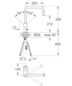 Grohe Minta Keukenkraan U-uitloop Met Uittrekbare Mousseur Chroom