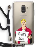 Gimme a call: Samsung Galaxy A8 (2018) Transparant Hoesje met koord