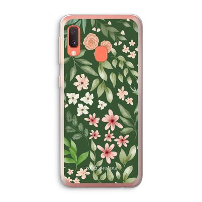 Botanical green sweet flower heaven: Samsung Galaxy A20e Transparant Hoesje
