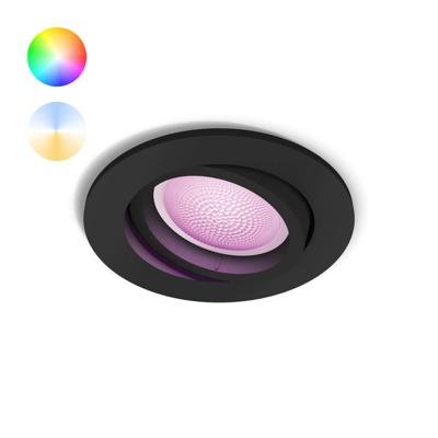 Philips Zwarte inbouwspotHue Centura - White and Color richtbaar - 929003809401
