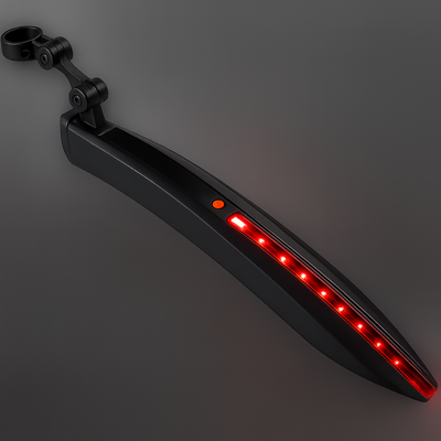 Mirage achterspatbord op zadelpen met QR en LED-strip 24-29 inch