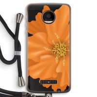 Orange Ellila flower: Motorola Moto Z Force Transparant Hoesje met koord