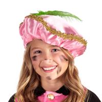 Boland Pietenmuts - roze - met veer - kinderen - sinterklaasfeest