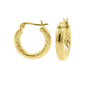 Karma Oorringen Plain Twister Hoops 20 mm | Goud