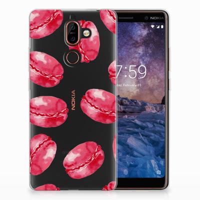 Nokia 7 Plus | Siliconen Case | Pink Macarons