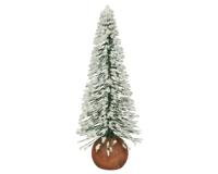 Decoris Mini kerstboom met sneeuw 22cm