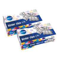 Centrum Papierklem - 24x stuks - 32 mm - metaal - in doos - kantoorartikelen
