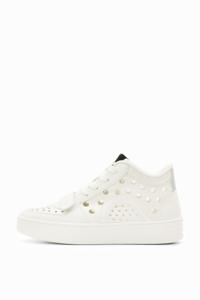 Hoge sneakers met gaatjes - WHITE - 37