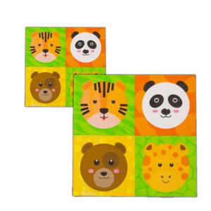 Feestservetten - 32x - dierentuin - themafeest - kinderfeest - verjaardag - 3 laags - 33 x 33 cm