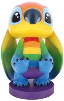 Disney Stitch Regenboog Figuurtje - EXQUISITE GAMING - Cable Guys - Houder voor koptelefoon, smartphone of kleine accessoires - 20 cm