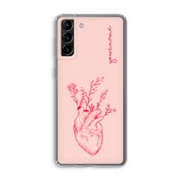 Blooming Heart: Samsung Galaxy S21 Plus Transparant Hoesje