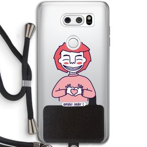 Hartje: LG V30 Transparant Hoesje met koord