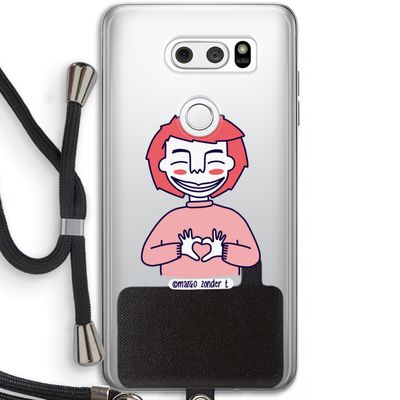 Hartje: LG V30 Transparant Hoesje met koord