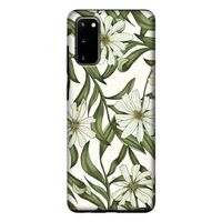Wit bloemenpatroon: Samsung Galaxy S20 Tough Case