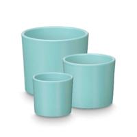 Pottenset Ibergarden Turkoois Klei Ø 14 cm Ø 22 cm Ø 17 cm 3 Onderdelen
