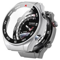 Huawei Watch Ultimate Plastic Hoesje met Glazen Screenprotector - Silver