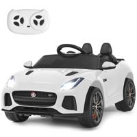 Elektrische Kinderauto met Verhalen & Muziek & Claxon & Koplampen 12V Kindervoertuig met 2,4G Afstandsbediening Wit