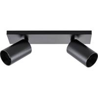 Deko Light 348248 Can Tilt eckig, 2x 7,5 W GU10, Schwarz Plafondopbouwarmatuur GU10 7.5 W Zwart