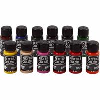 Creativ Company Textile color semi-dekkende textielverf, 12x50ml
