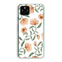 Peachy flowers: Google Pixel 5a 5G Transparant Hoesje