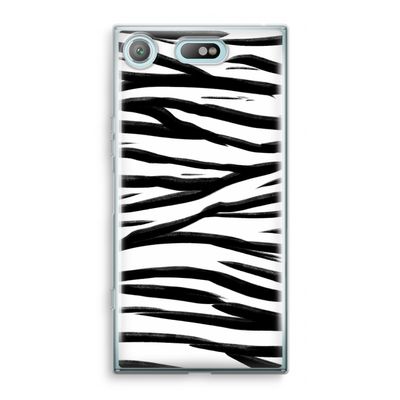 Zebra pattern: Sony Xperia XZ1 Compact Transparant Hoesje