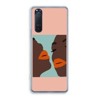 Orange lips: Sony Xperia 5 II Transparant Hoesje