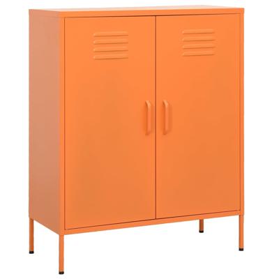 Opbergkast 80x35x101,5 cm staal oranje