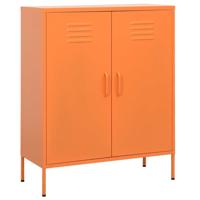 Opbergkast 80x35x101,5 cm staal oranje