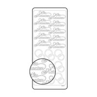 Vaessen Creative • sticker 10x23cm 10pcs goud wir heiraten