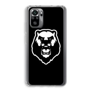 Angry Bear (black): Xiaomi Redmi Note 10S Transparant Hoesje