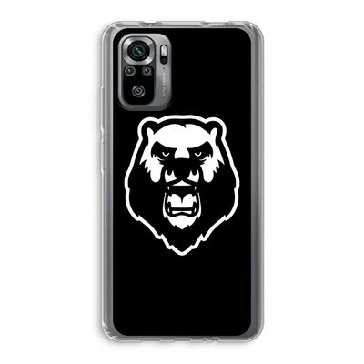 Angry Bear (black): Xiaomi Redmi Note 10S Transparant Hoesje