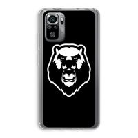 Angry Bear (black): Xiaomi Redmi Note 10S Transparant Hoesje Angry Bear (black): Xiaomi Redmi Note 10S Transparant Hoesje