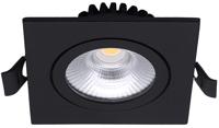 LED inbouwspot 6W 2700K 85mm 60gr vierkant verstelbaar zwart - LED4615