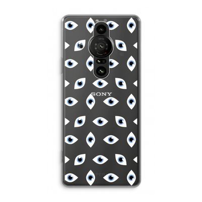 Eyes pattern: Sony Xperia Pro-I Transparant Hoesje